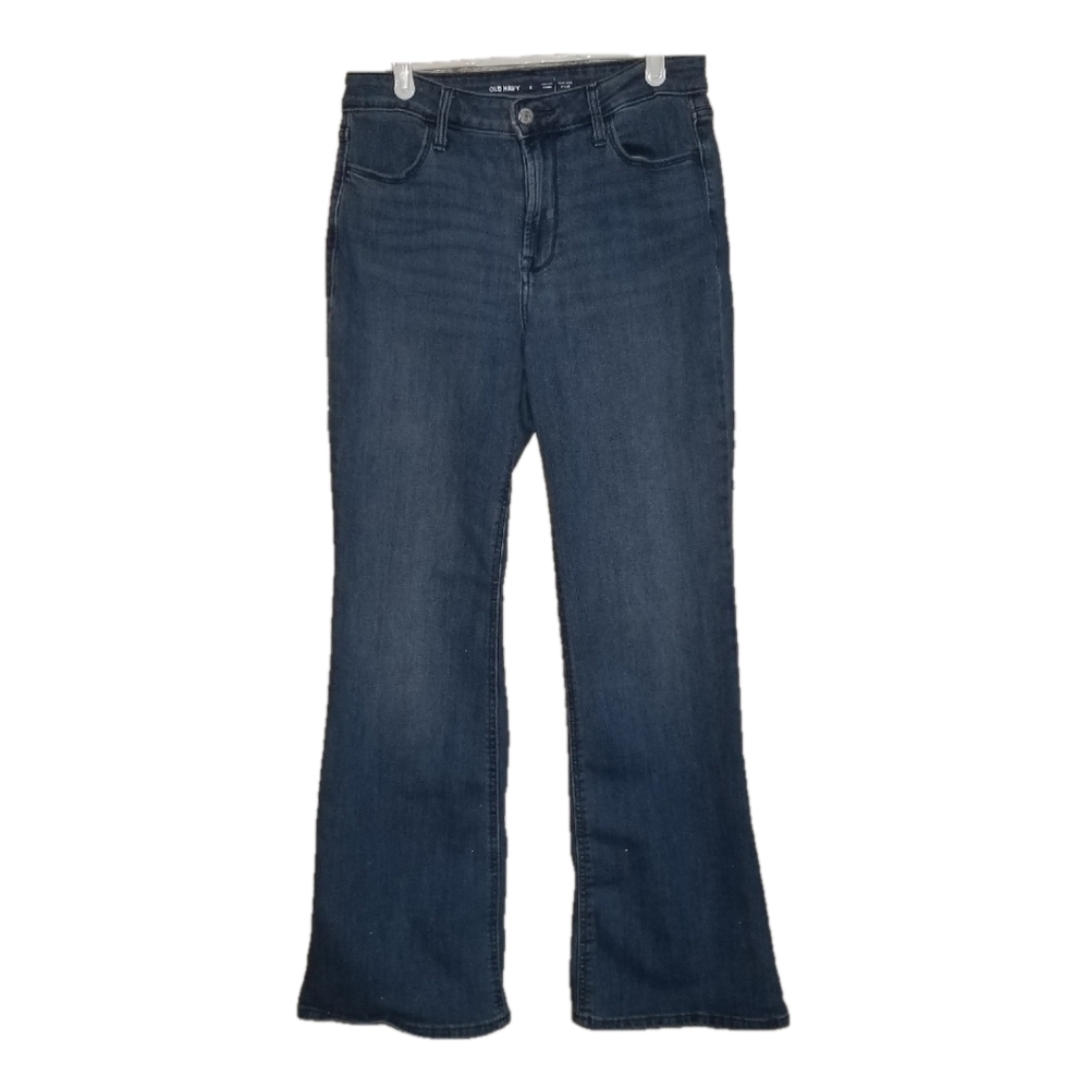 Old Navy Womens High Rise Blue Denim Flare Leg Jeans Label Reads Size 6